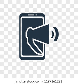 Digital marketing vector icon isolated on transparent background, Digital marketing transparency logo concept