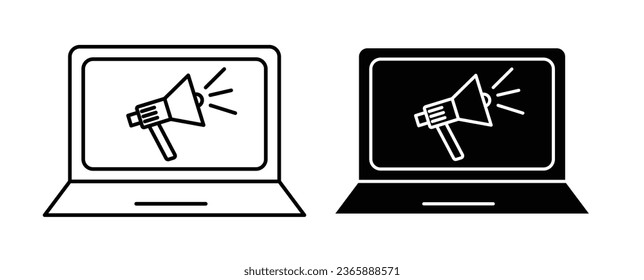 conjunto de iconos de vector de marketing digital en fondo blanco