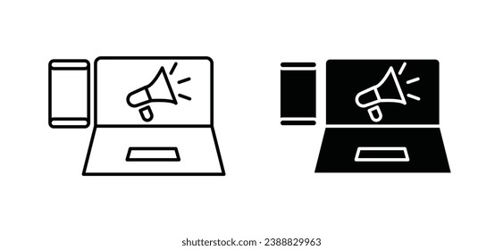 Digital marketing vector icon set. vector illustration