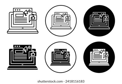 Digital marketing vector icon set collection. Digital marketing Outline flat Icon.