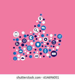 Digital marketing vector illustration