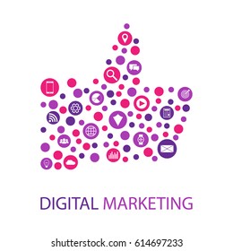Digital marketing vector illustration