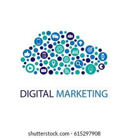 Digital marketing vector illustration