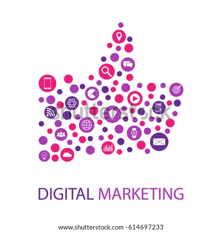 Digital marketing vector illustration