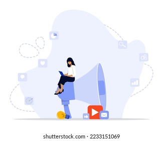 Digital Marketing Vector Illustration Concept, Suitable for web landing page, ui, mobile app, editorial design, flyer, banner, and other related occasion