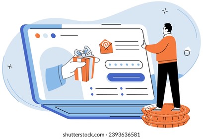 Digital marketing vector illustration. Effective selling techniques are essential for converting leads into customers in digital space Online buying has become prevalent mode commerce in modern era