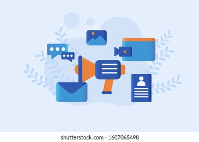 digital marketing vector illustration flat style design