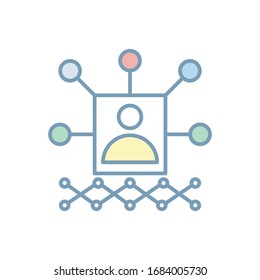 Digital Marketing Vector illustration. Internet and Digital Marketing Outline filled icon.