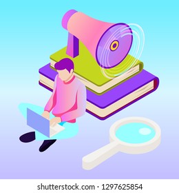 Digital marketing vector illustration. Template for banners design. Technology background.