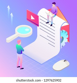Digital marketing vector illustration. Template for banners design. Technology background.