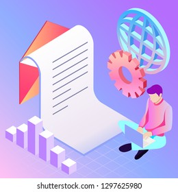 Digital marketing vector illustration. Template for banners design. Technology background.