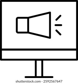 Digital Marketing Vector Line Icon Design