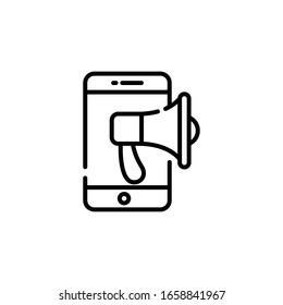 Digital Marketing Vector Line Illustration. Business and Finance icon 