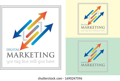 Ilustración del logotipo del vector de marketing digital