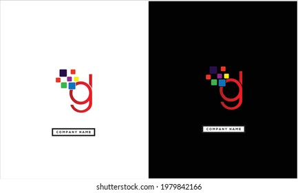 Icono del logotipo del vector de marketing digital con G 