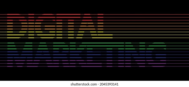 Digital Marketing, Vector logo. Quotes and phrases for cards, banners, posters, pillow and clothes. Festive design. Gay pride month vector concept. Lgbt lettering.