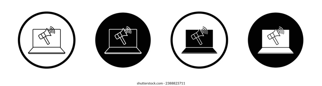 Digital marketing vector set. Paid social media marketing campaign symbol suitable for apps and websites.