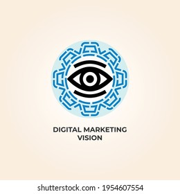 Digital marketing vision icon design vector 