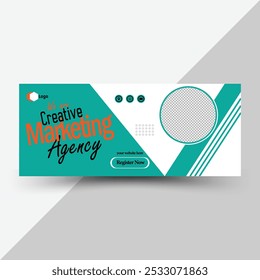 Modelo de design de banner de web de marketing digital