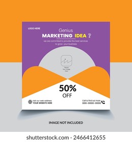 digital marketing web banner social media post template