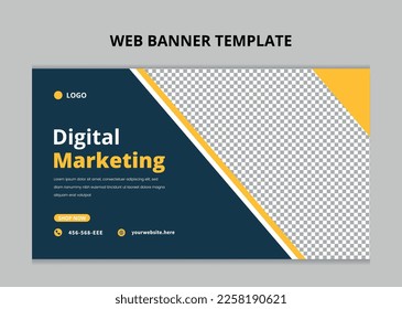 Digital Marketing web banner template.