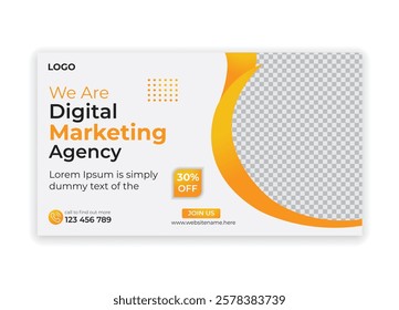Digital marketing web banner template design
