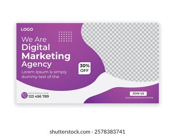Digital marketing web banner template design