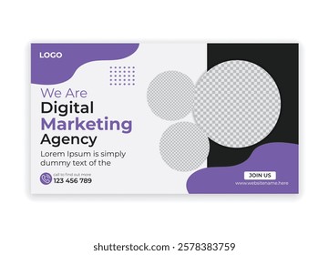 Digital marketing web banner template design