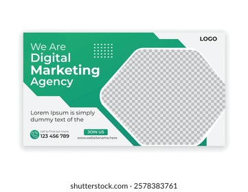 Digital marketing web banner template design