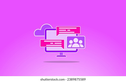 Digitales Marketing, digitales Web-Design. 3D-Vektorgrafik.