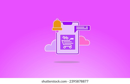 Digital marketing, digital web technology design. 3D Vector Illustration.