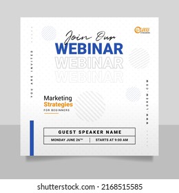 Digital marketing webinar and business conference social media post template.