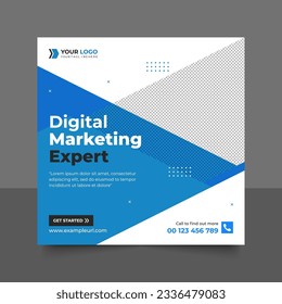 Digital marketing webinar and business conference social media post template.