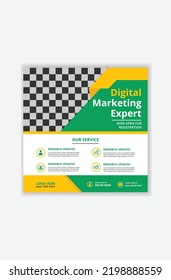 Digital marketing webinar and corporate social media post template