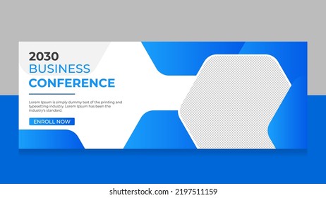 Digital marketing webinar, cover banner design, corporate business webinar, web banner template, business conference layout