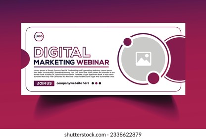 Digital marketing webinar Facebook cover banner design template