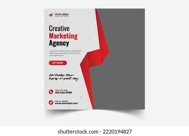 Digital marketing webinar social media post template
