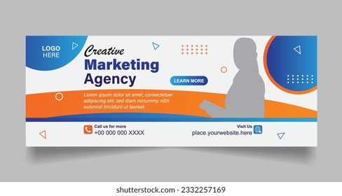 Digital marketing and webinar social media cover banner
