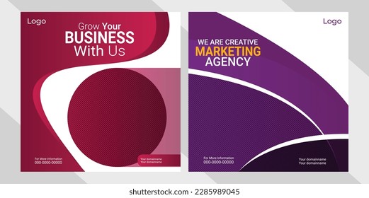 Digital marketing your business growth agency creative corporate social media post design