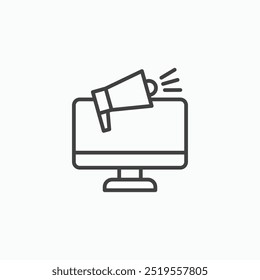 Digital marketingline in Thin line black color. flat simple vector symbols illustration.