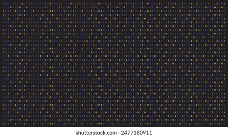 digital matrix of binary code numbers background