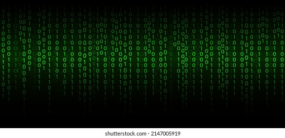 Digital matrix. Cybernetic background. Big data visualization. Vector 3D illustration.