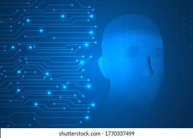 digital mechine learning is transforming technology abstract background.