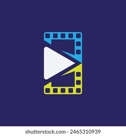 Vector de logotipo abstracto de medios digitales