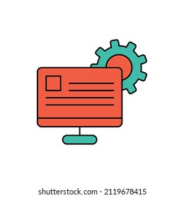 Digital media configuration icon vector