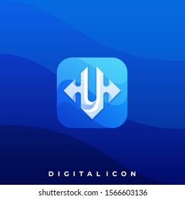 Digital Media Icon Box Colorful Illustration Vector Design Template. Suitable for Creative Industry, Multimedia, entertainment, Educations, Shop, and any related business