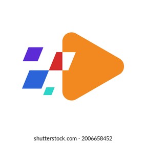 Vektordesign-Vorlage für digitale Medien-Logo