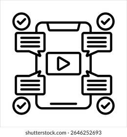 digital media outline icon vector illustration