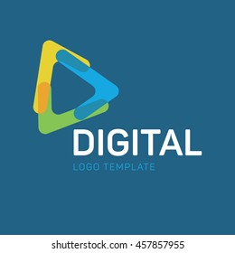 Digital media play logo