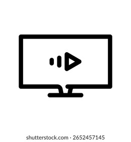 Digital Media Player em uma tela para streaming de conteúdo online